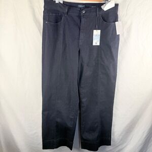 NEW Curve Appeal‎ High Rise Wide Leg Trouser Dark Wash Jeans Size 14/32 Classic
